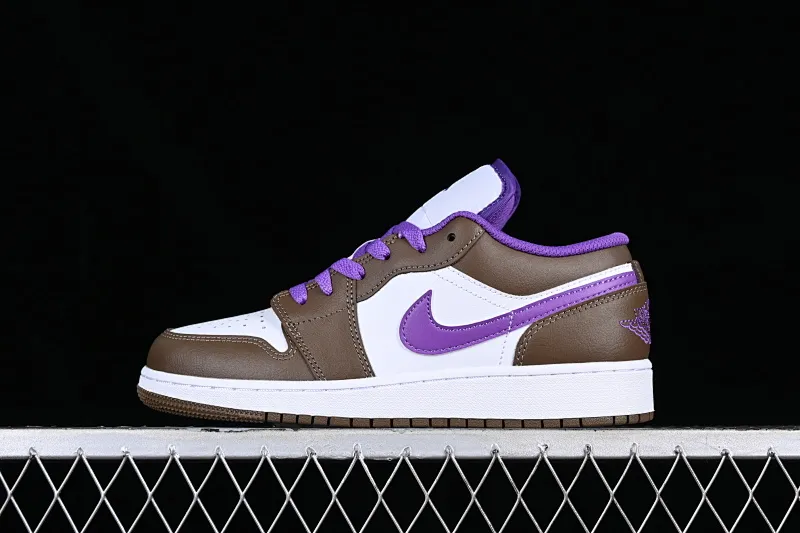 All categories Air Jordan Jordan series basketball shoes Air Jordan 1 Low G version pure original Air Jordan 1 Low "Palomino" AJ1 Joe 1 Mocha Purple Low-top cultural basketball shoes 553560-215